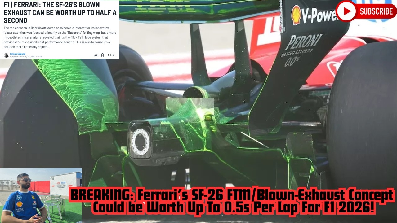 BREAKING: Ferrari’s SF-26 FTM/Blown-Exhaust Concept Could be Worth Up To 0.5s Per Lap For F1 2026!