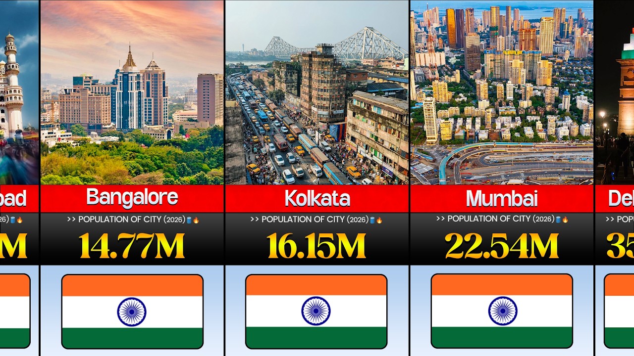 Top 100 Biggest Cities in India by Population 2026 📊🇮🇳