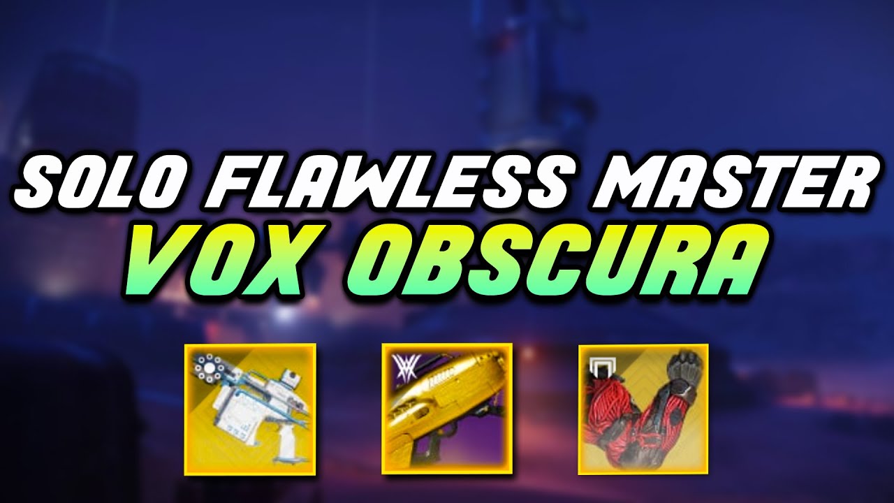 Solo Flawless Master Vox Obscura Exotic Mission (Solar 3.0 Titan Build) [Destiny 2]