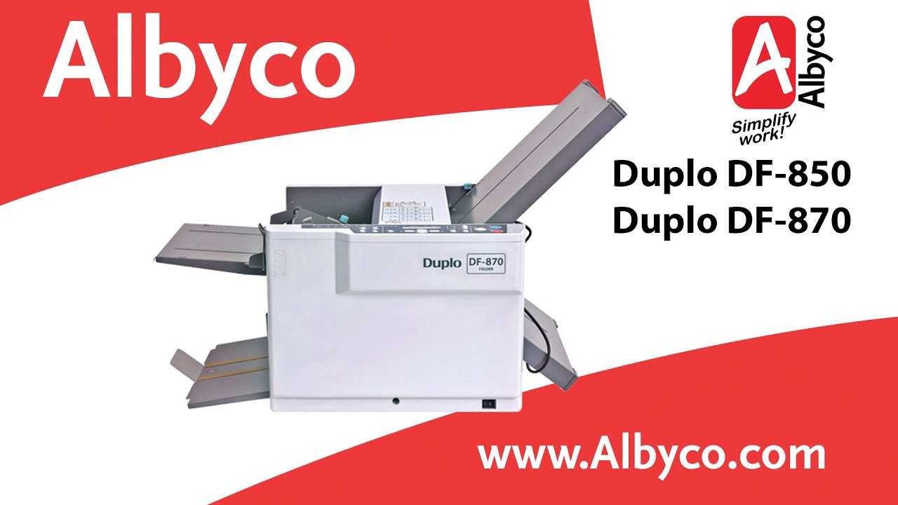 Duplo DF-850 & Duplo DF-870, A3-vouwmachines