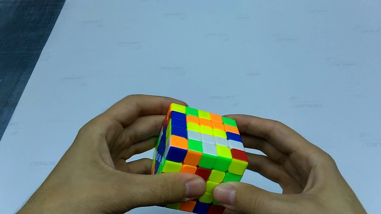 5x5 slow motion speedsolve on M-slice.