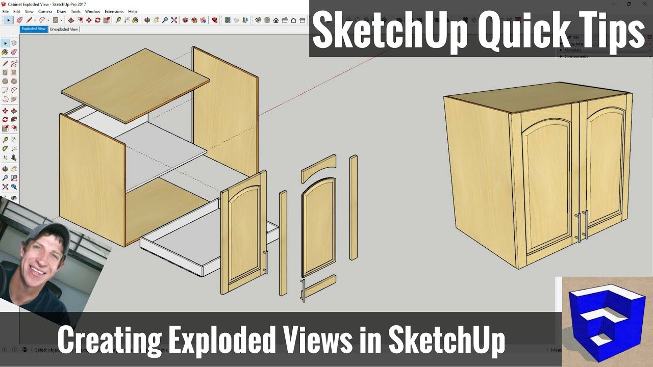 Создание вида разобранной модели в SketchUp — краткие советы по SketchUp