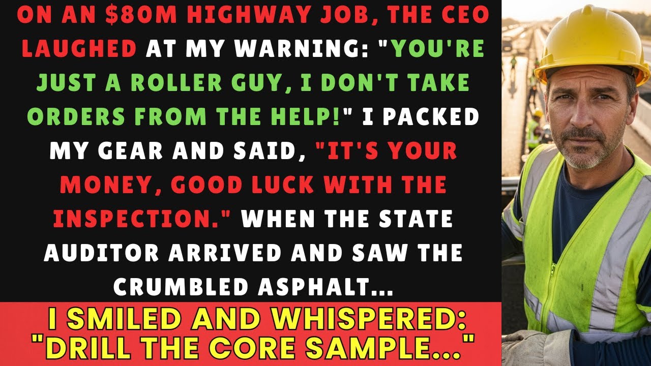 On $80M Job CEO Ignored Warning "Just The Help!"—I Left Asphalt Crumbled And Core Sample Exposed Him