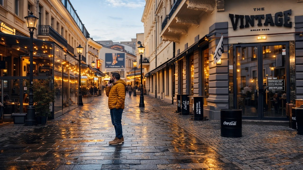 Walking Through Bucharest Historic District: A Step Back in Time in 4K