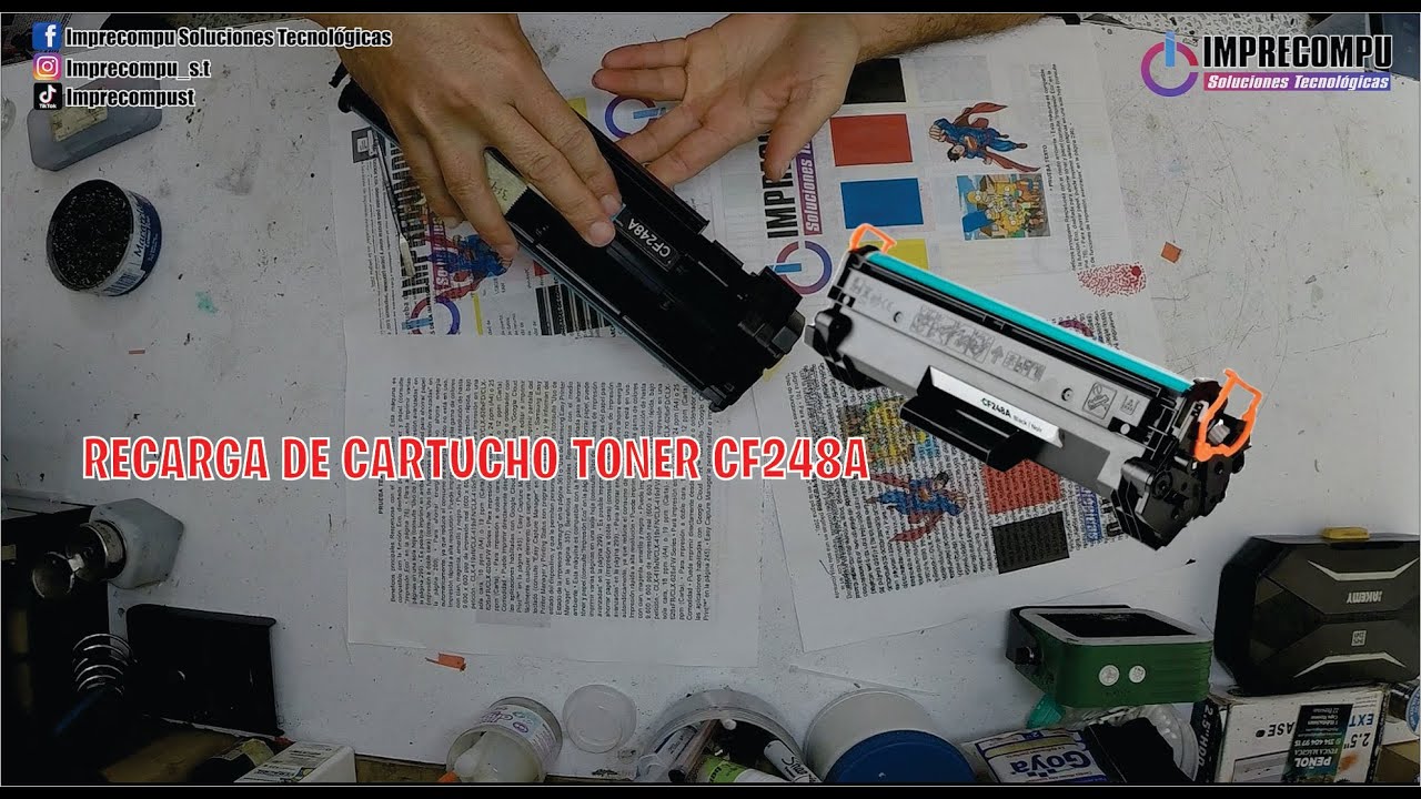 Recarga de cartucho de tóner CF248A #imprecompust #printer #reparaciones