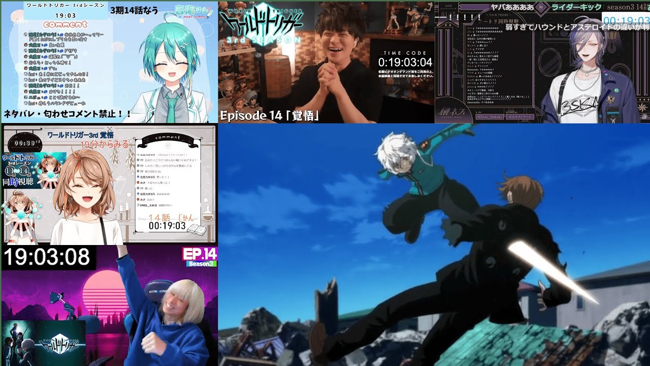 ワールドトリガー 3期 14話 リアクション 同時視聴 - World Trigger Season 3 Episode 14 Reaction Mashup