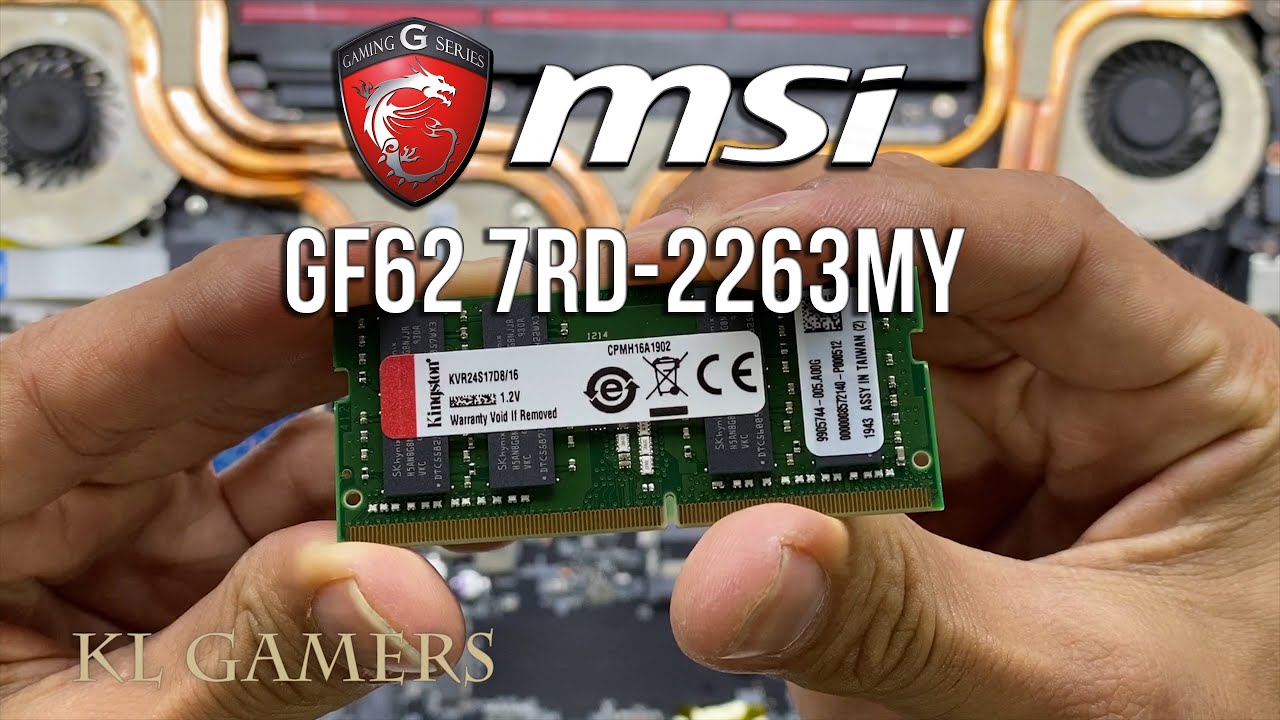 msi GF62 7RD-2263MY Gaming Notebook Laptop Upgrade Kingston DDR4 RAM increase Speed 2020