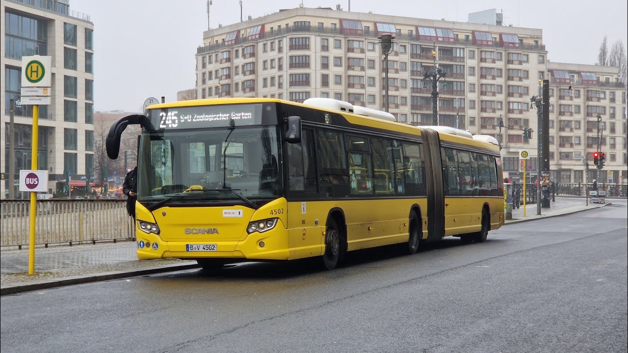 Mitfahrt Kompletter 245 S+U Friedrichstraße bis Herztallee in Scania GN15
