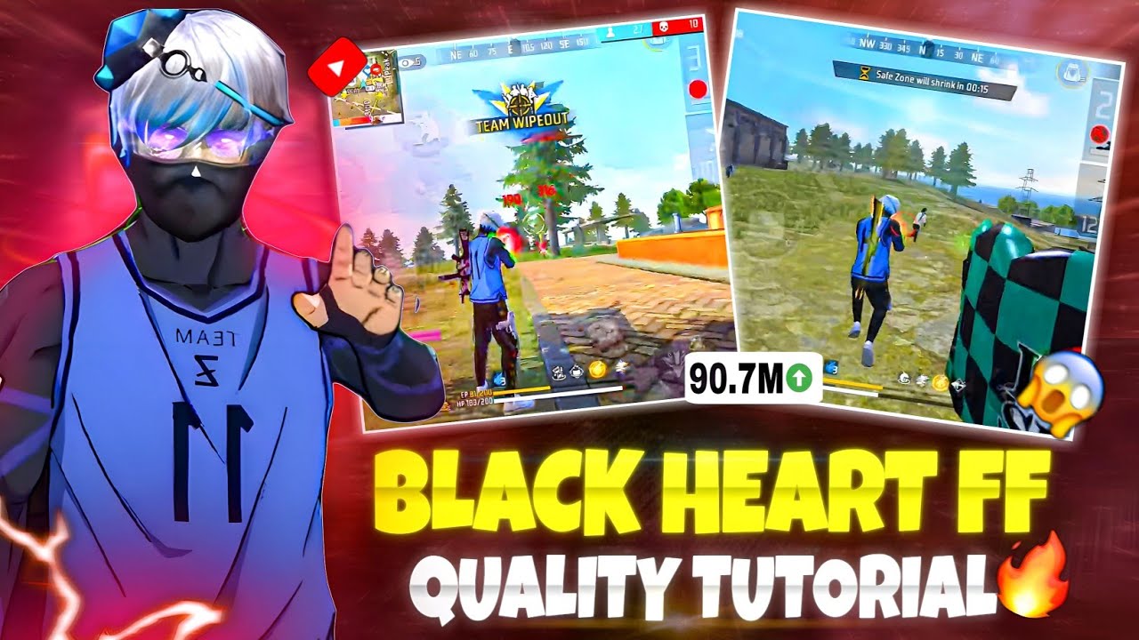 💥BLACK HEART FF QUALITY TUTORIAL 🤯 HDR QUALITY TUTORIAL IN CAPCUT🔥 free fire quality tutorial YFYT 