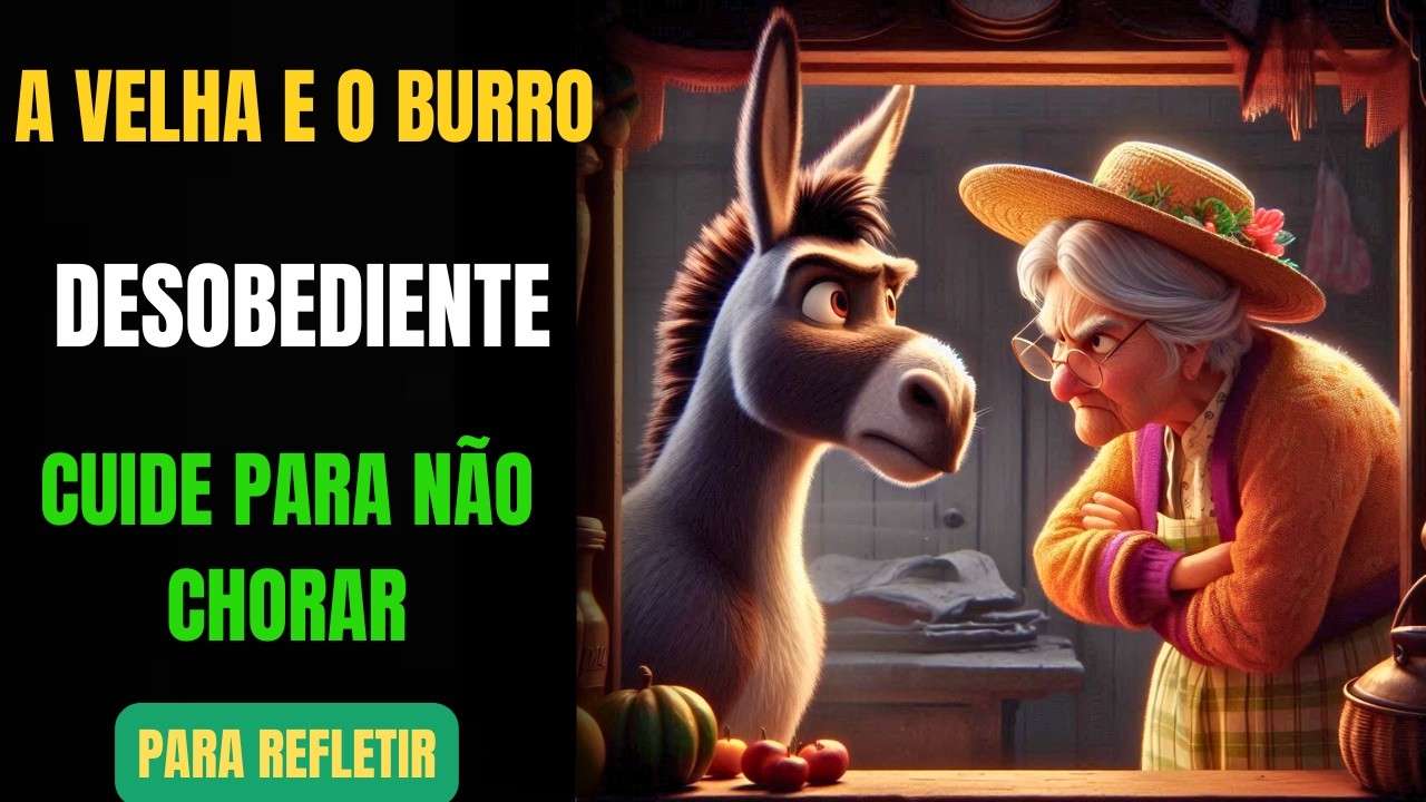 A Velha e o Burro Desobediente - Cuide para não chorar, pode ser que essa hitória seja a sua