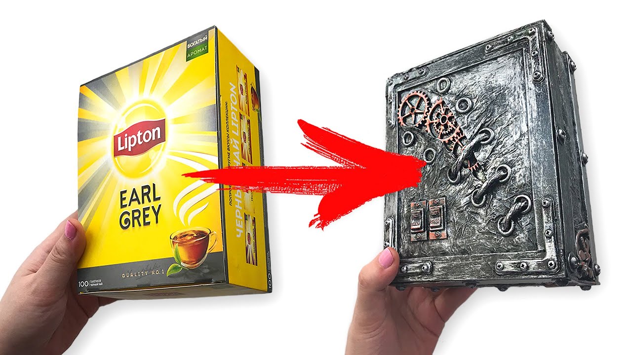 DIY Переделка чайной коробки Lipton | Декор коробки