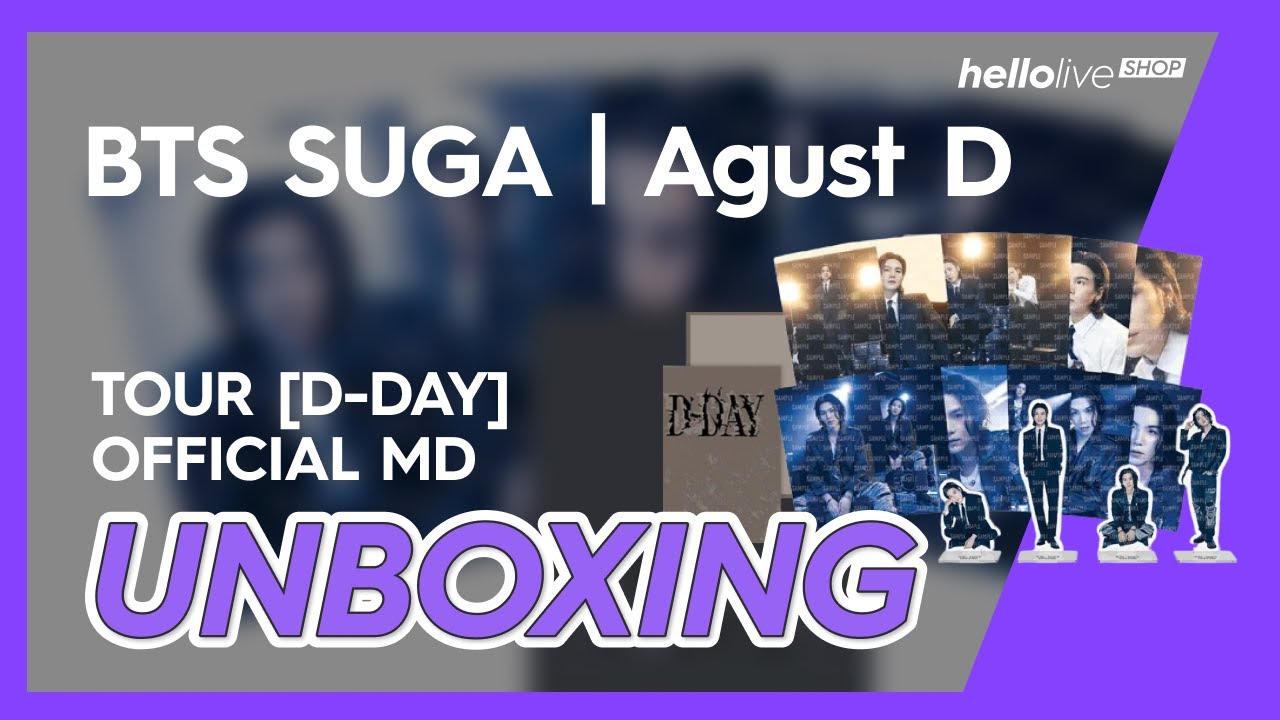 💜 BTS SUGAㅣAGUST D TOUR D-DAY OFFICIAL MD Unboxing 💜