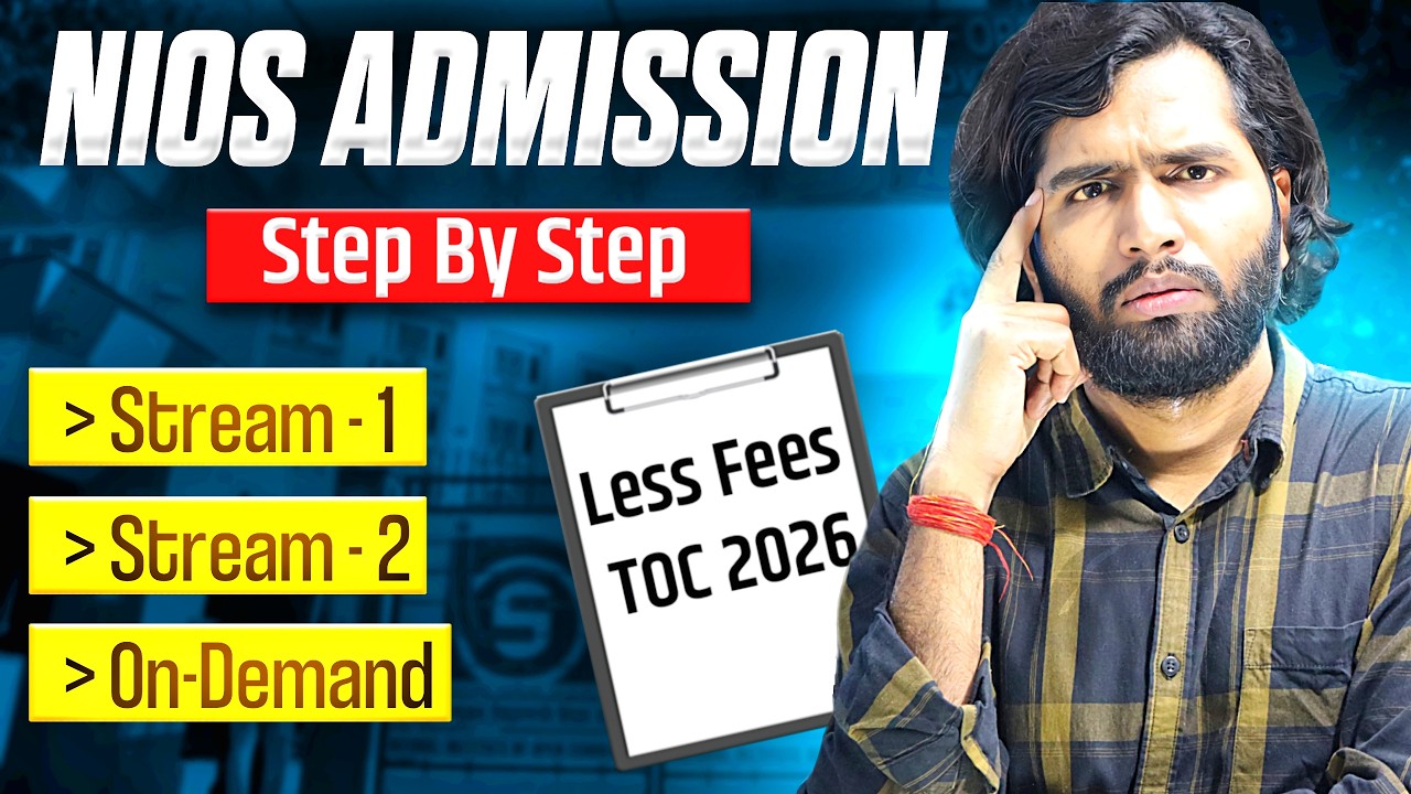 NIOS Class 12th Admission 2026-2027 | Step-by-Step Guide | Fee, TOC & TMA Details