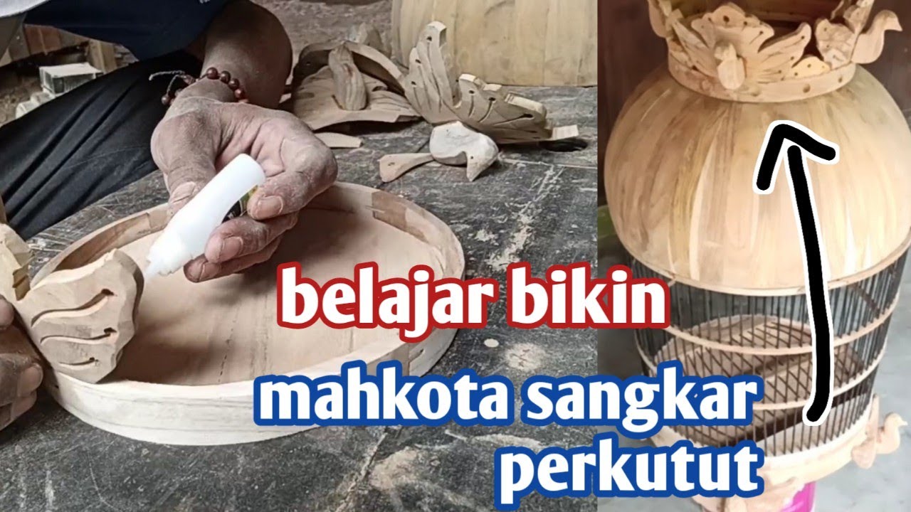 cara membuat mahkota sangkar perkutut