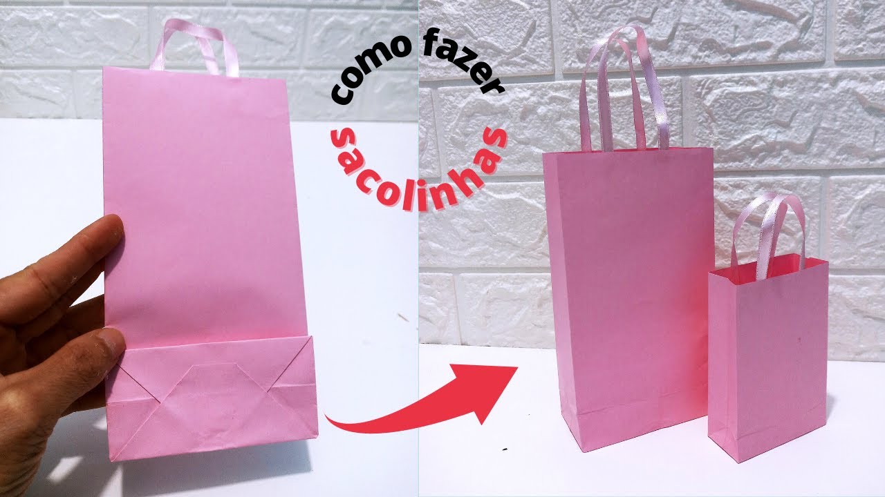 sacolinha de papel como fazer | coisas para fazer de papel | dobraduras de papel #shorts