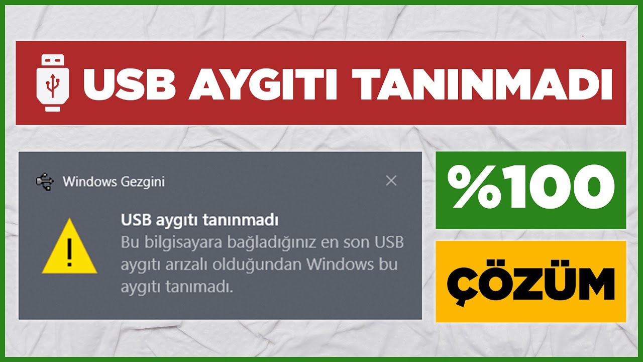 USB Aygıtı Tanınmadı Hatası Nasıl Çözülür? | %100 Kesin Çözüm!