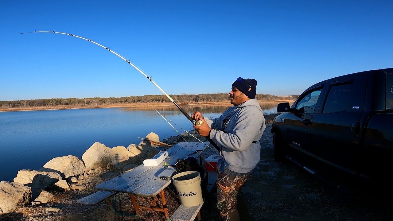 Bank Fishing for Winter CATFISH