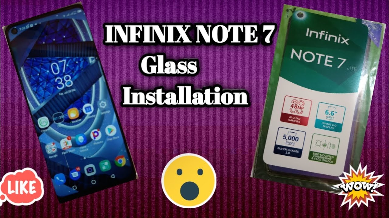 Infinix Note 7 Protector Tempered Glass Screen Installation || 2020