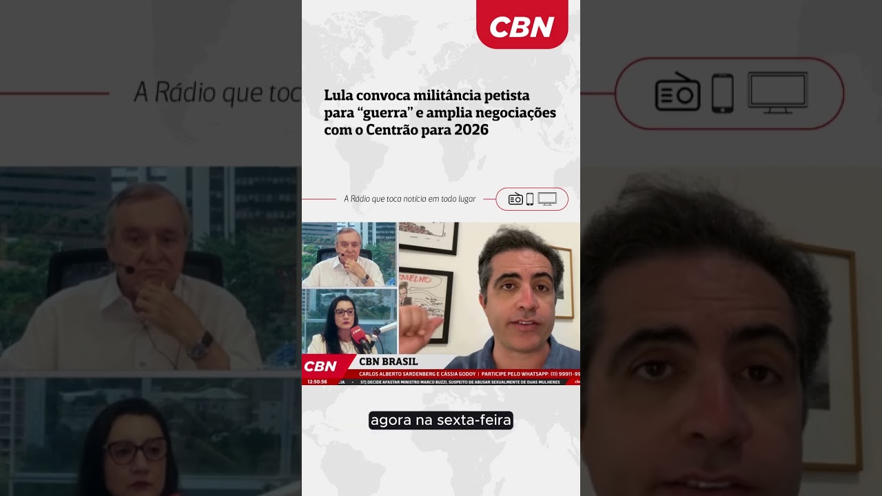Lula convoca milit&acirc;ncia petista para 'guerra' e amplia negocia&ccedil;&otilde;es com o Centr&atilde;o para 2026