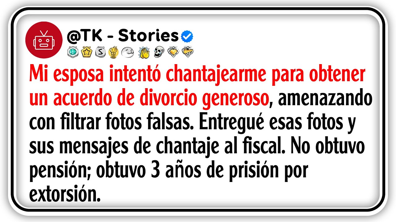 Mi esposa intentó chantajearme para obtener un acuerdo de divorcio generoso, amenazando con...