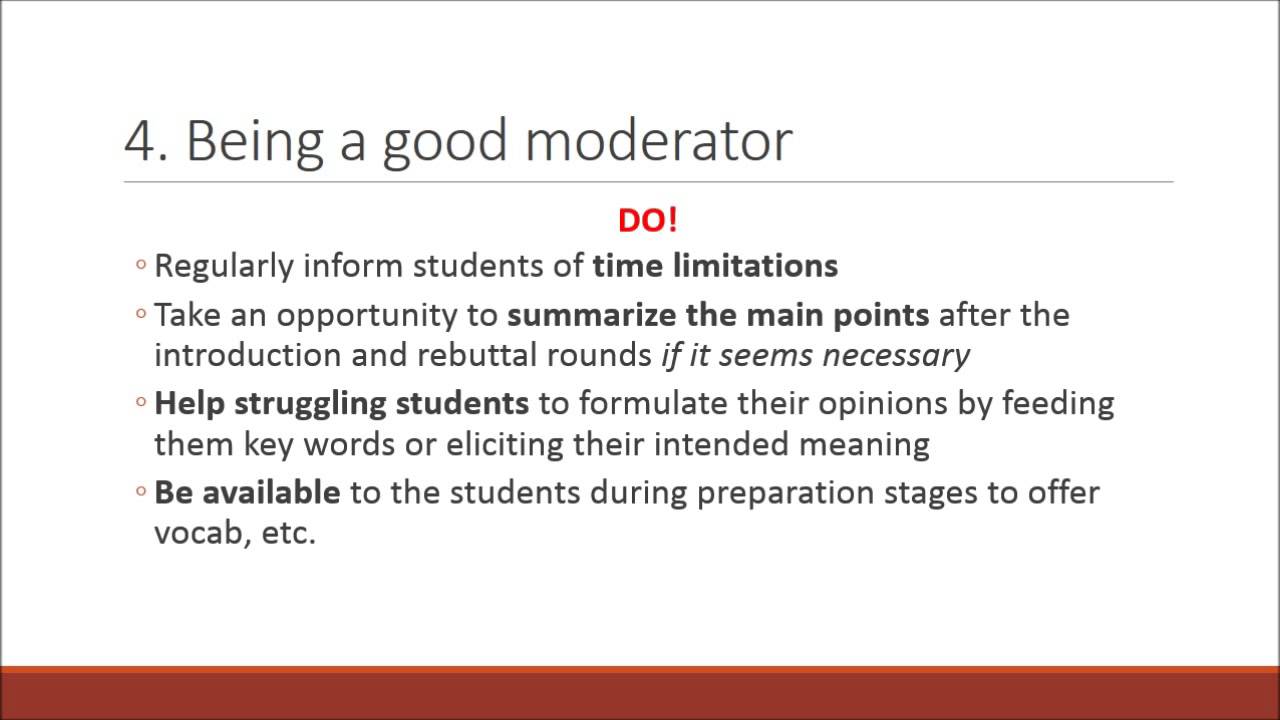 TESOL Tutorial on Teaching Speaking Skills - Debating in the ESL Classroom
