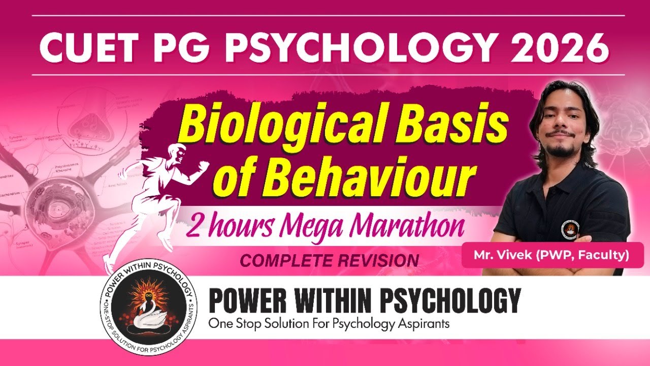 Biological Basis of Behaviour | 2 Hours Mega Marathon Revision | CUET PG Psychology 2026