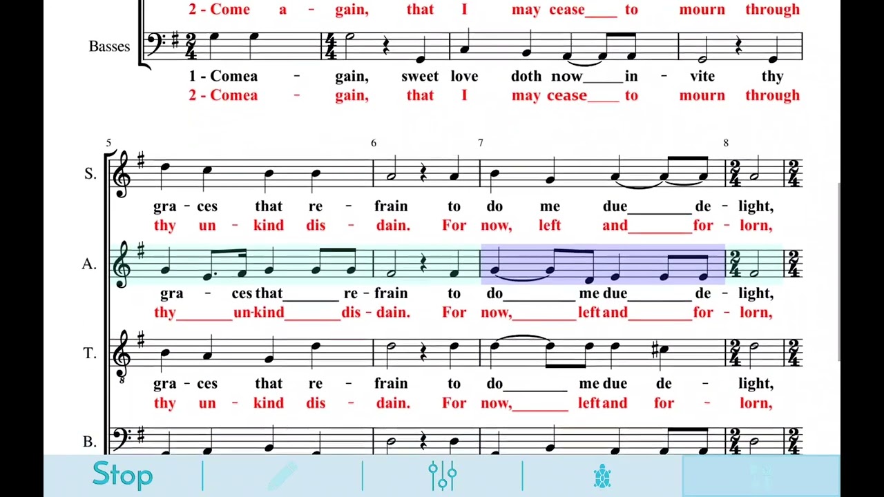 Come again - John Dowland - North Atlanta Voices - Alto