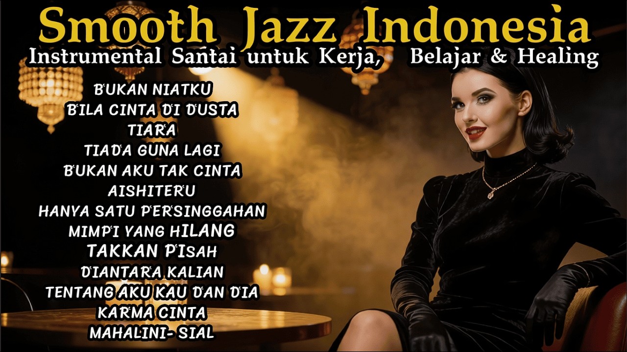 Relaxing Jazz Cover Lagu Indonesia 🎷 Instrumental Smooth Jazz Paling Enak untuk Santai & Kerja