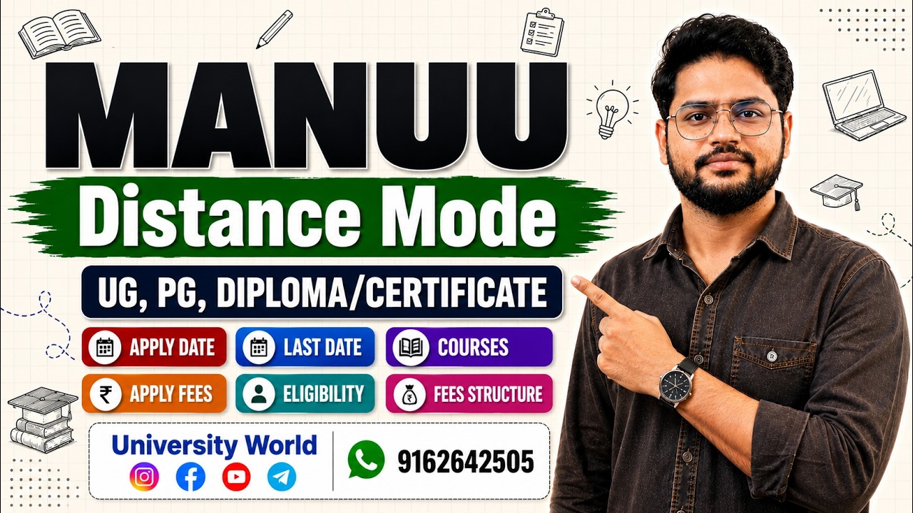 MANUU Distance B.A, B.Sc, B.Com, M.A | Admission Process, Seats, Fees, Last Date | @UniversityWorld