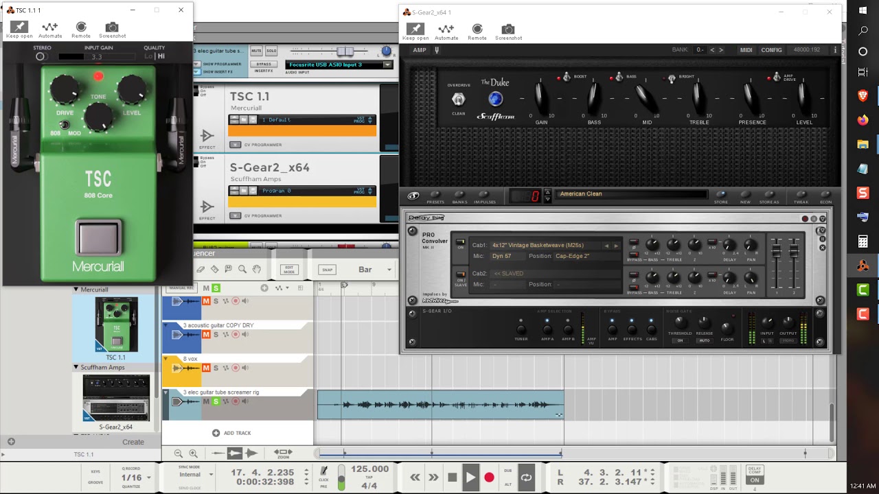 Mercuriall TSC Ibanez TS-808 modeling Tube Screamer VST test