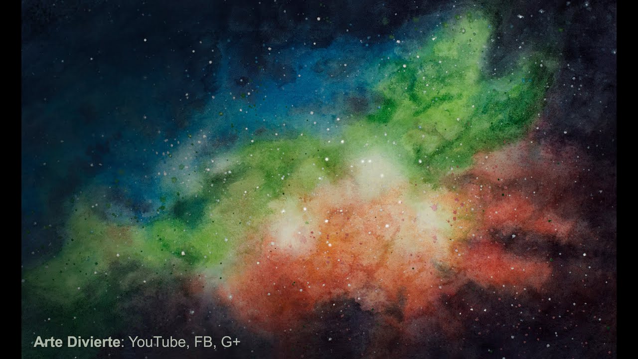 Cómo pintar una galaxia con acuarelas - Arte Divierte.