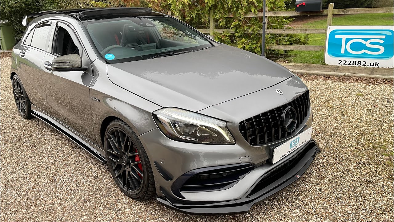 2018 Mercedes-Benz A45 AMG Premium pack, Performance pack 4-Matic 7DCT, Mountain Grey, 34,000 miles