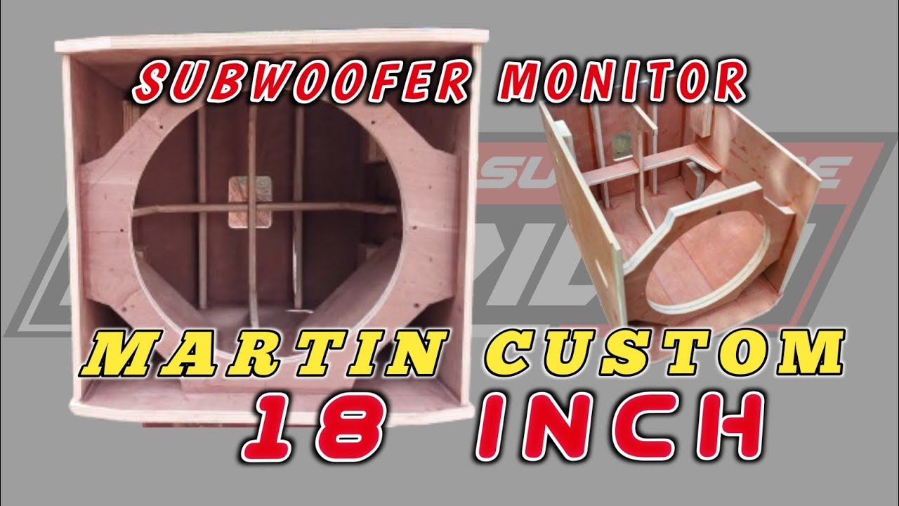 SKEMA DAN UKURAN LENGKAP BOX 18 INCH CUSTOM. SUBWOOFER UNTUK MONITOR
