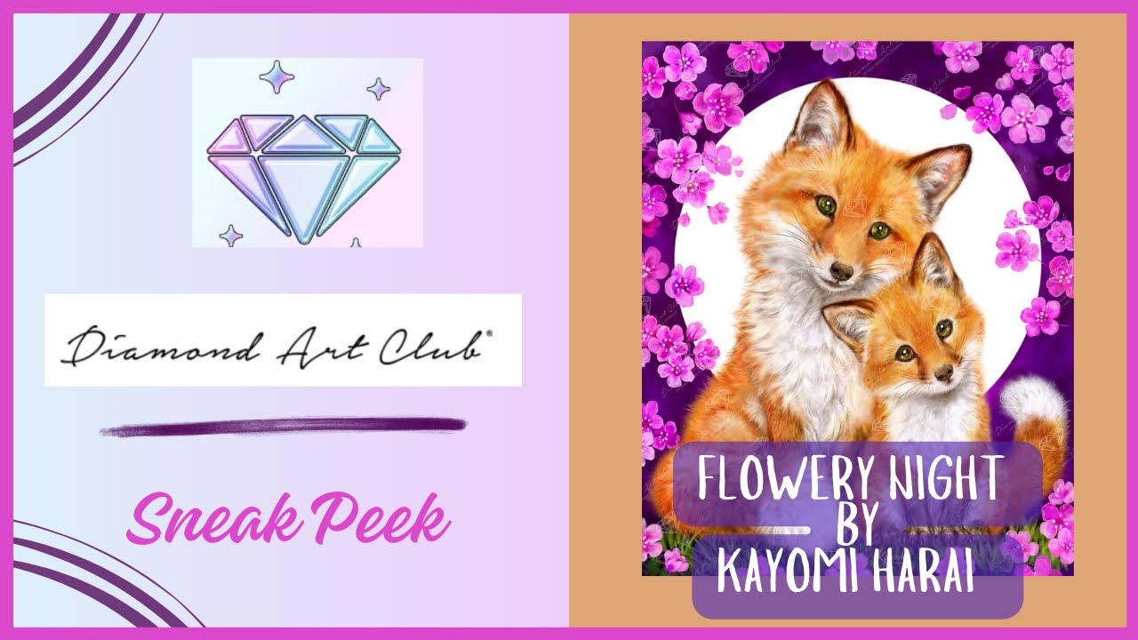 Предварительный просмотр работы «Цветочная ночь» Кайоми Хараи и Diamond Art Club — Эти лисички пр...