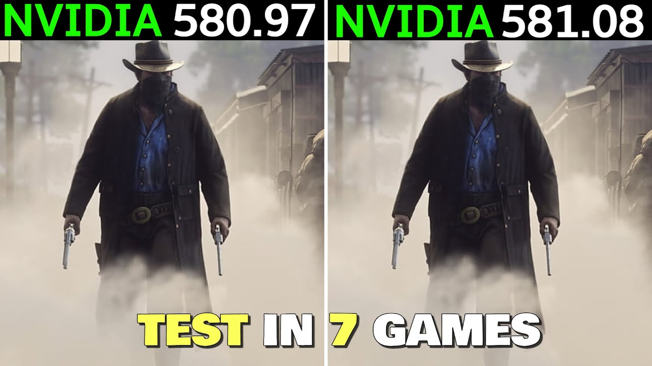 Nvidia Drivers 580.97 vs 581.08 | GTX 1650 - Test in 7 Games