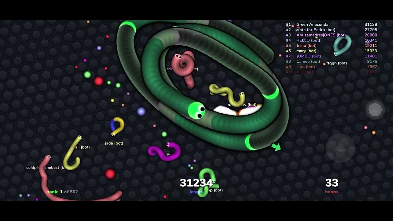 How many bots can a Green Anaconda constrict?