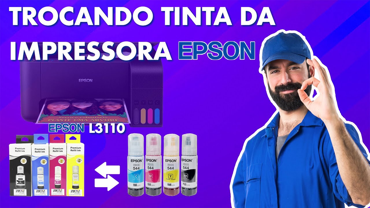 APRENDA A FAZER A TROCA DE TINTA (SUBLIMÁTICA) NA L3110 E L3150 | CURSO DE SUBLIMAÇÃO 2021