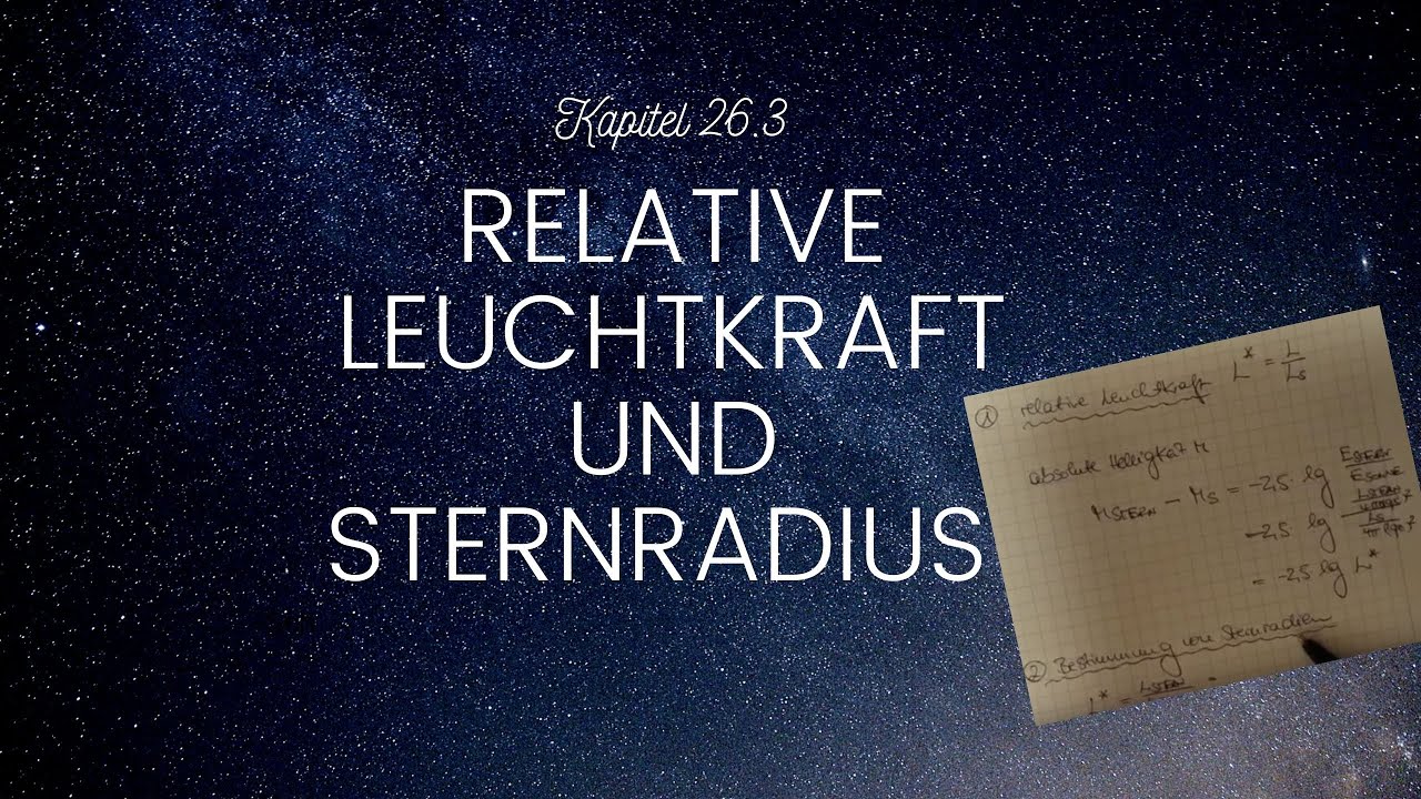 relative Leuchtkraft und Sternradius
