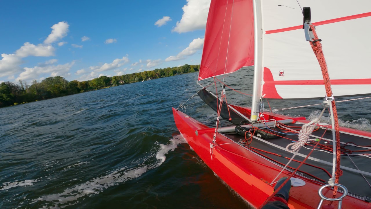 Dart 18 Solo Spinnaker Run