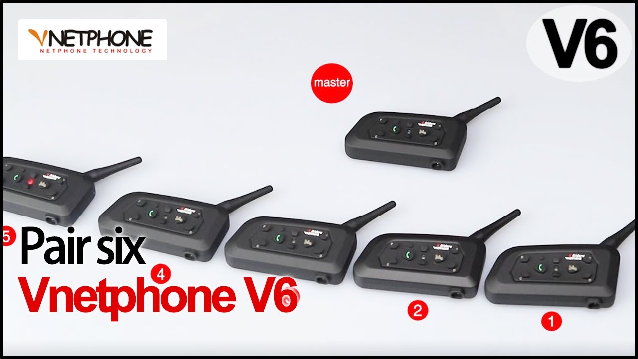 VNETPHONE V6 | Pair six V6 | motorcycle helmets bluetooth intercom