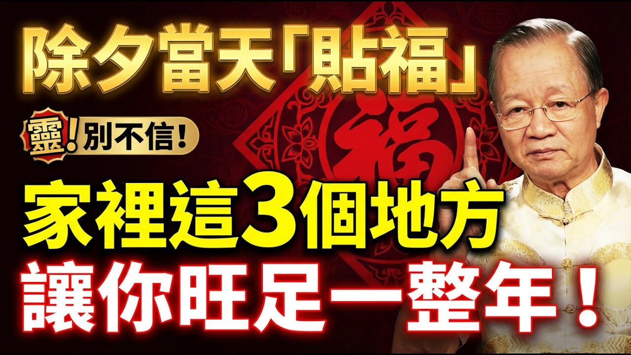 除夕大警告！春聯貼錯恐招禍？『福』字一定要貼在『這裡』！這件事比沒貼更可怕...  #人生智慧 #命理 #哲學 #曾仕強 #易經 #正能量