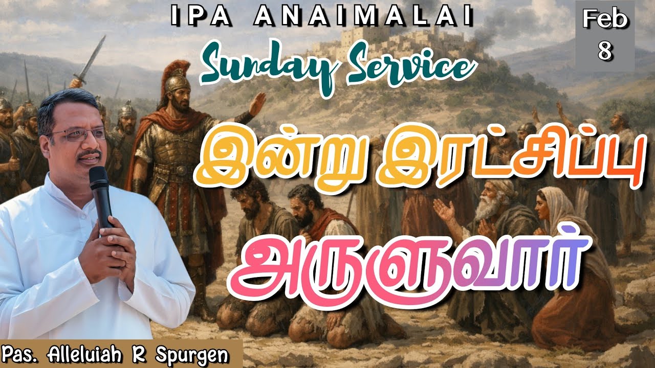 08/02/26 IPA Anaimalai | இன்று இரட்சிப்பு அருளுவார் | #tamilchristanmessage | Pr.Alleluiah Spurgen