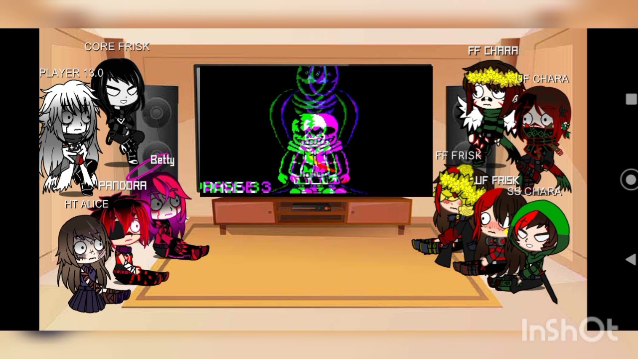 UNDERFELL Y FLOWERFELL REACCIONA SANS THE LAST BREATH (BETTY,SSCHARA,CORE FRISK,PANDORA,ALICE)PT7