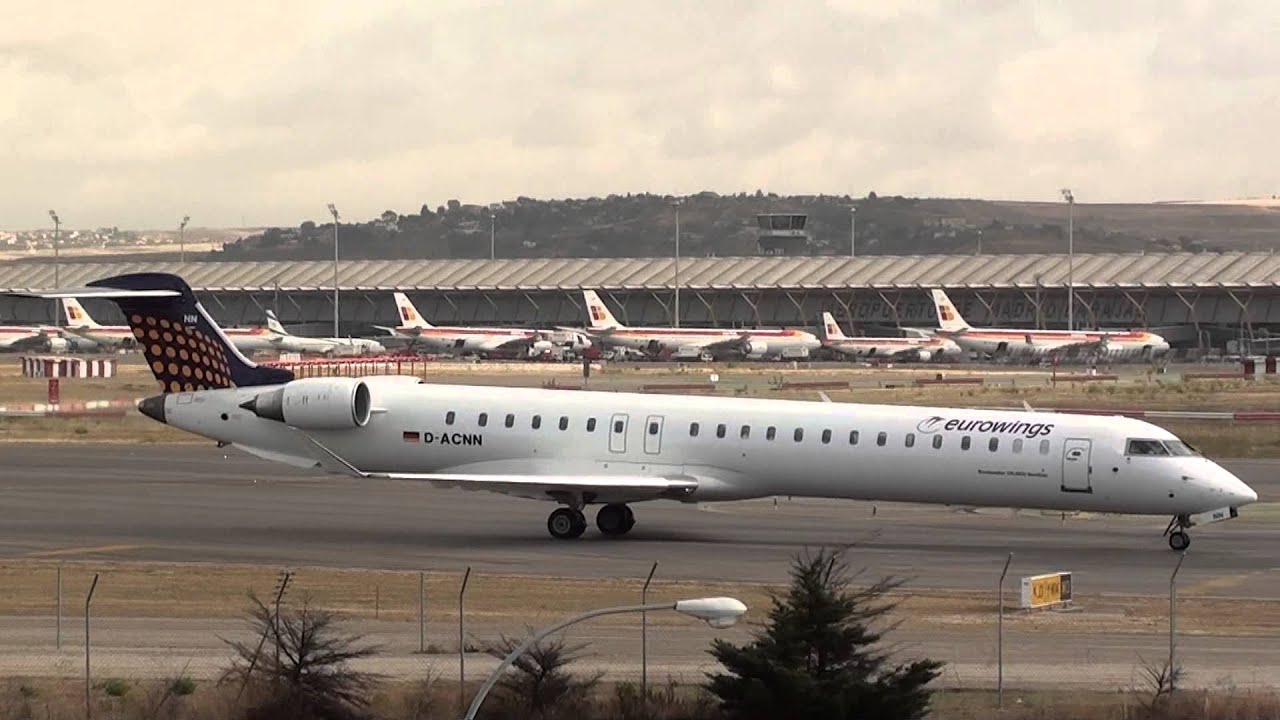 Eurowings CRJ-900 D-ACNN Taxing at Madrid Barajas MAD