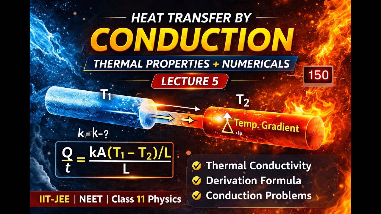 Heat Conduction & Thermal Conductivity | IIT/NEET Physics | Lecture-5