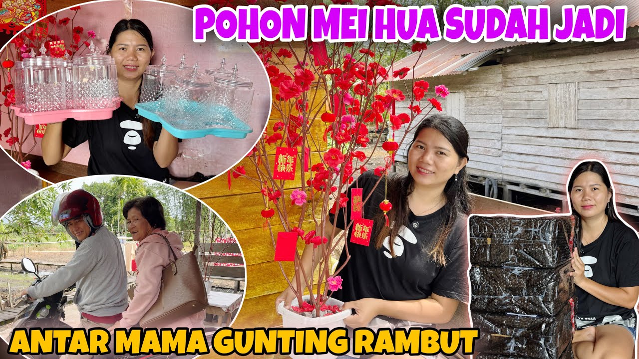 HIAS POHON MEIHUA BERSAMA ANAK-ANAK DAN AKHIRNYA JADI, LANJUT UNBOXING PAKET DAPAT TOPLES CANTIK