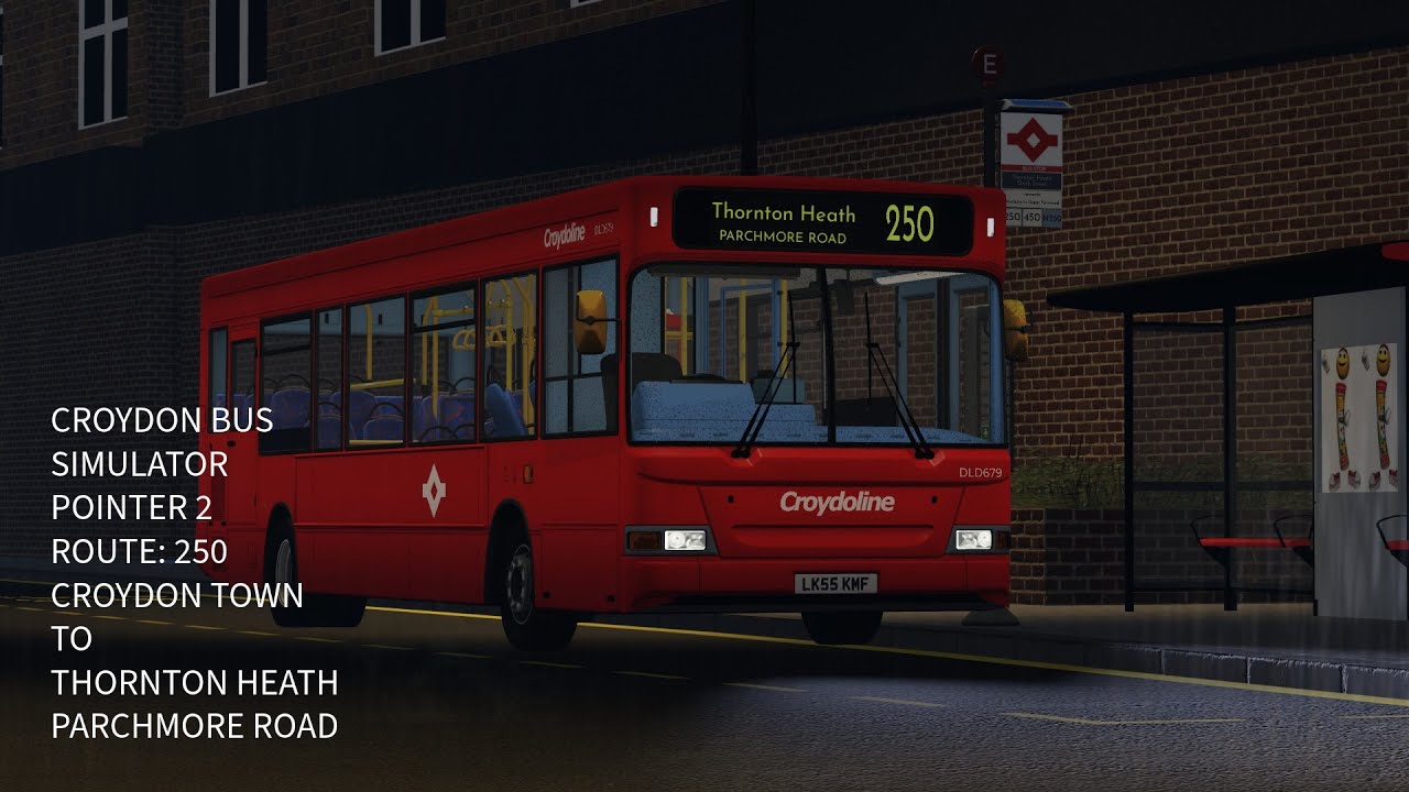 Croydon bus simulator | route 250 | Croydon town centre to Thornton heath parch more road