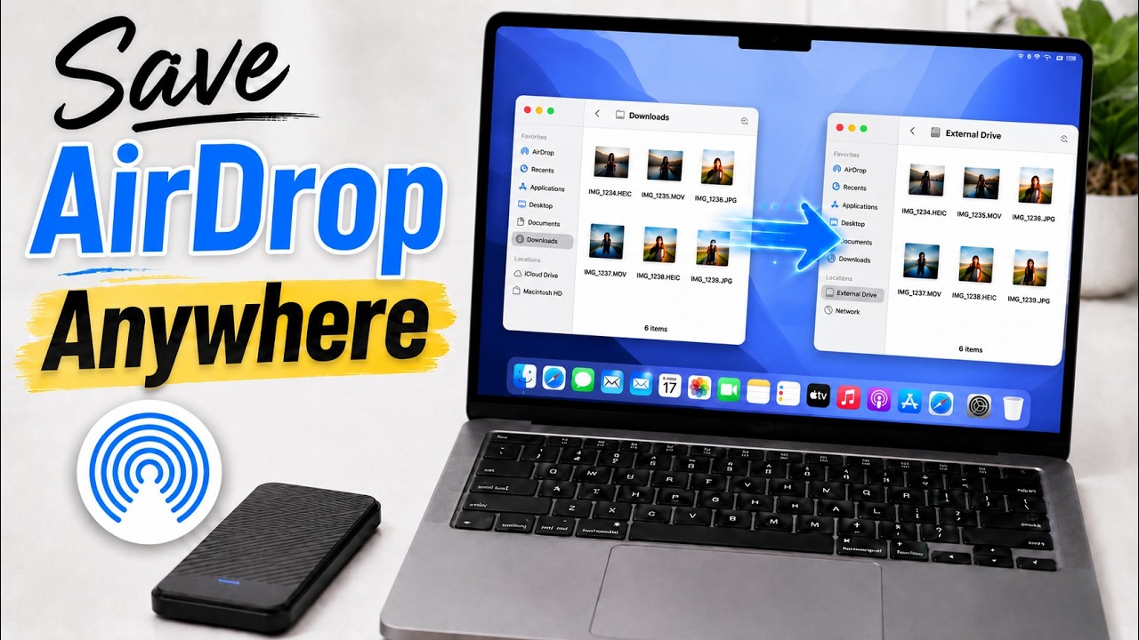 How to Change Default AirDrop Download Location on Mac | Save to External Drive