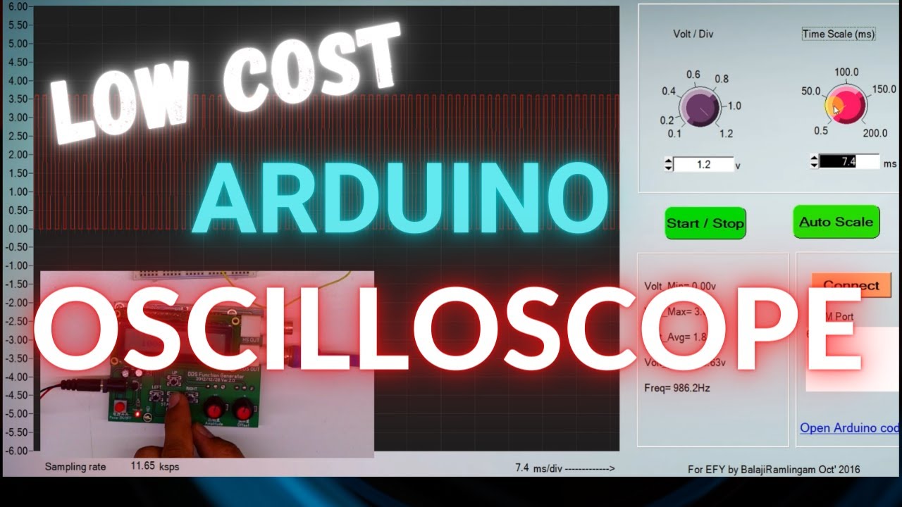 Easy DIY - Low Cost Amazing Arduino PC Oscilloscope
