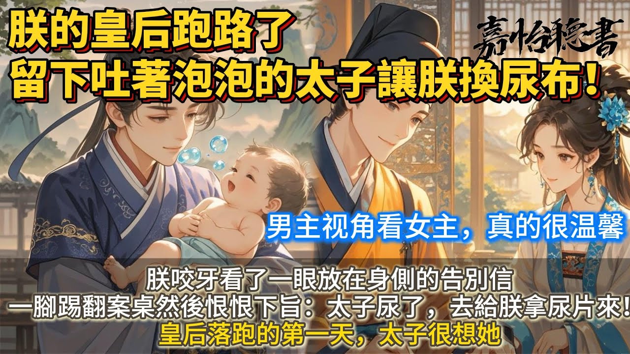 完結不落俗套小甜文：朕的皇后跑了，留下了吐著泡泡笑的太子。默默看著懷中吐著泡泡笑的無齒的太子。朕咬牙看了一眼放在身側的告別信，一腳踢翻案桌。然後恨恨下旨：太子尿了，去給朕拿尿片來！